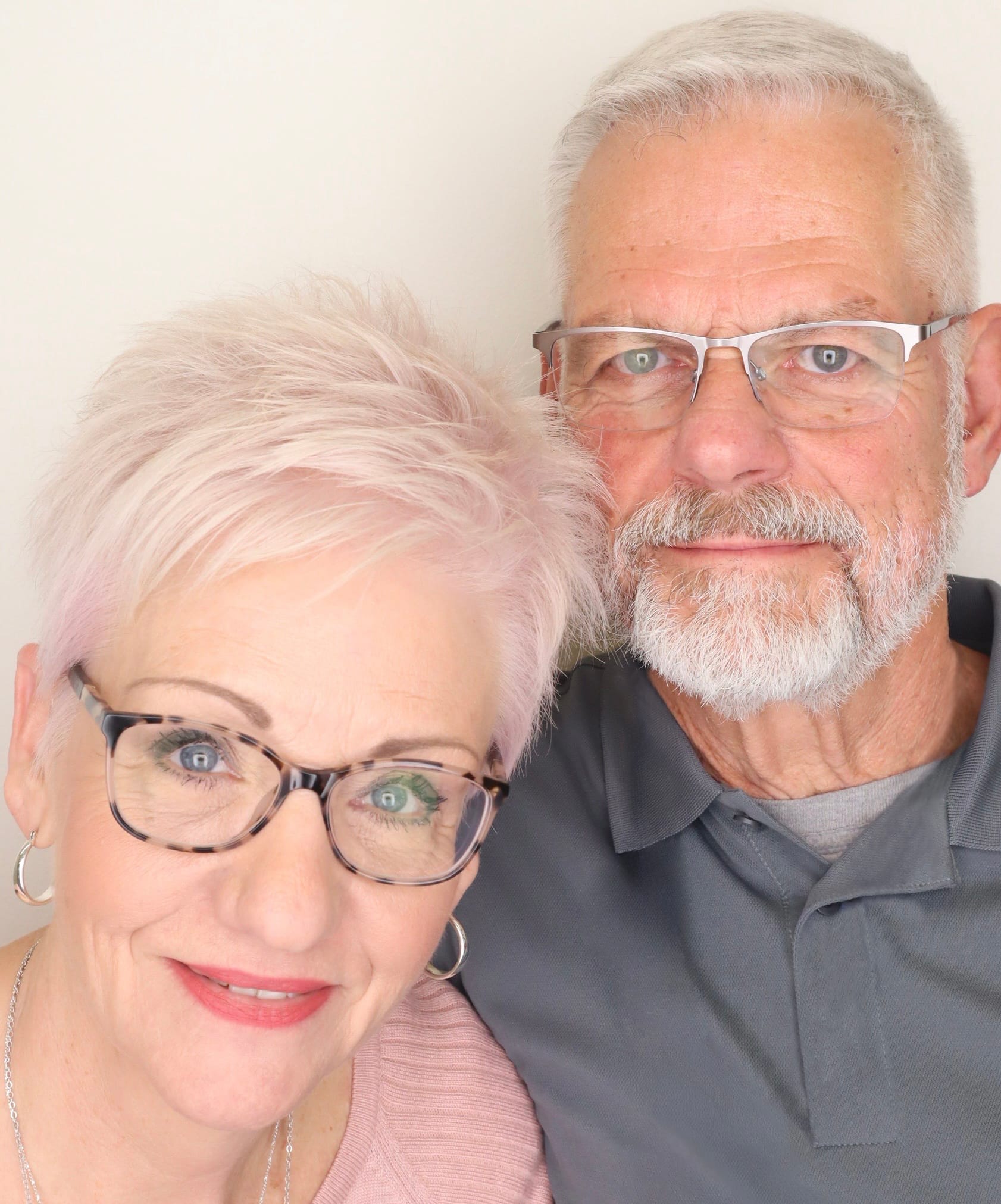 “Jim and Diane Stelter smiling together in their professional headshot.”